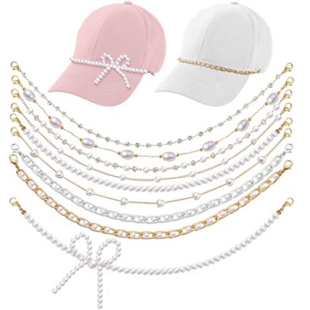 9 Pcs Trucker Hat Chains Trucker Hat Charms